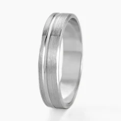 Alliance Abygail Ruban Plat Argent Blanc