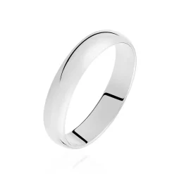 Alliance Aphroditia Demi Jonc Bombe Platine Blanc