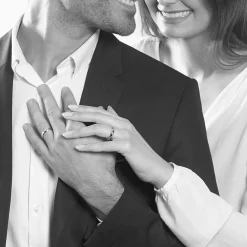 Alliance Aphroditia Demi Jonc Bombe Platine Blanc