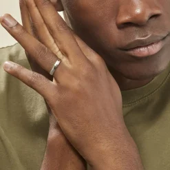 Alliance Aphroditia Demi Jonc Bombe Platine Blanc