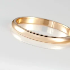 Alliance Aphroditia Demi Jonc Bombé Or Rose