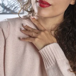 Alliance Aphroditia Demi Jonc Bombé Or Rose