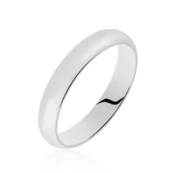 Alliance Arthellais Demi Jonc Classique Palladium Blanc