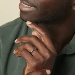 Alliance Arthellais Demi Jonc Classique Palladium Blanc