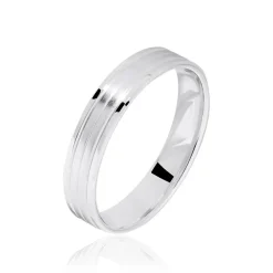 Alliance Basile Ruban Plat Or Blanc