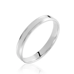 Alliance Beatrice Ruban Plat Or Blanc