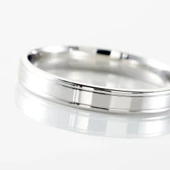 Alliance Beatrice Ruban Plat Or Blanc