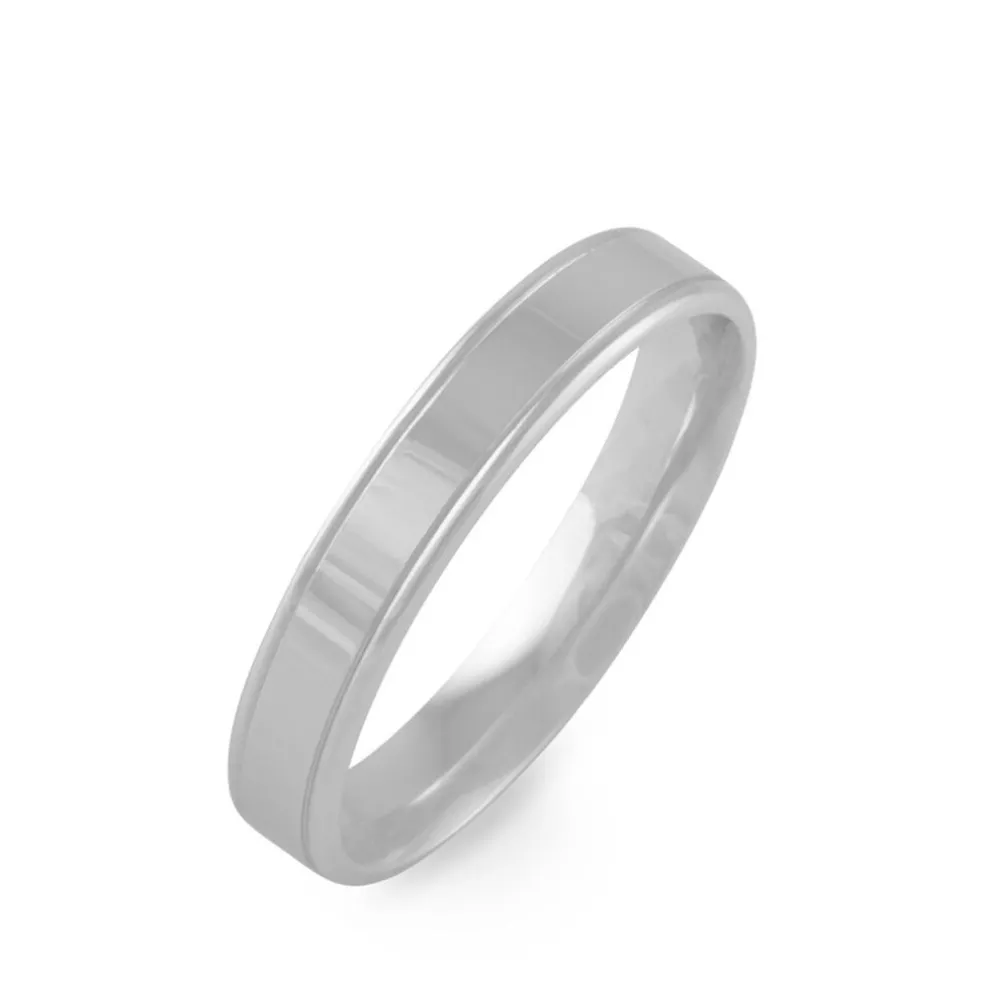 Alliance Beatrice Ruban Plat Or Blanc