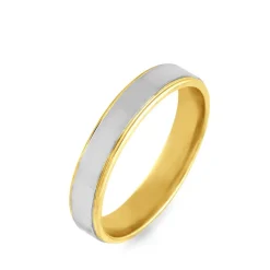 Alliance Beatrice Ruban Plat Or Bicolore