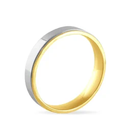 Alliance Beatrice Ruban Plat Or Bicolore