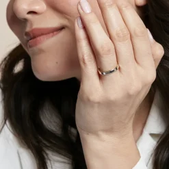 Alliance Beatrice Ruban Plat Or Bicolore