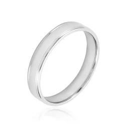 Alliance Beatrice Ruban Plat Or Blanc