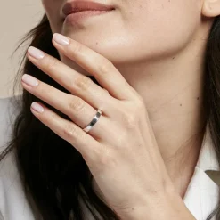 Alliance Beatrice Ruban Plat Or Blanc