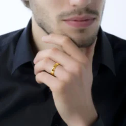 Alliance Beatrice Ruban Plat Or Jaune