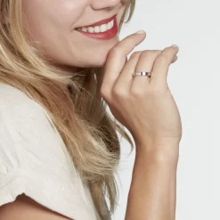 Alliance Beatrice Ruban Plat Or Blanc