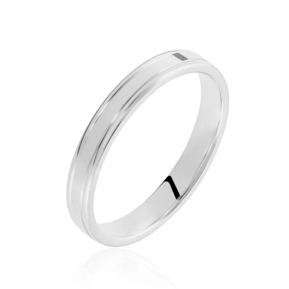 Alliance Beatrice Ruban Plat Or Blanc