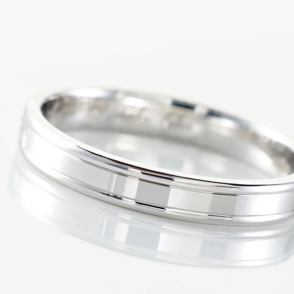 Alliance Beatrice Ruban Plat Or Blanc