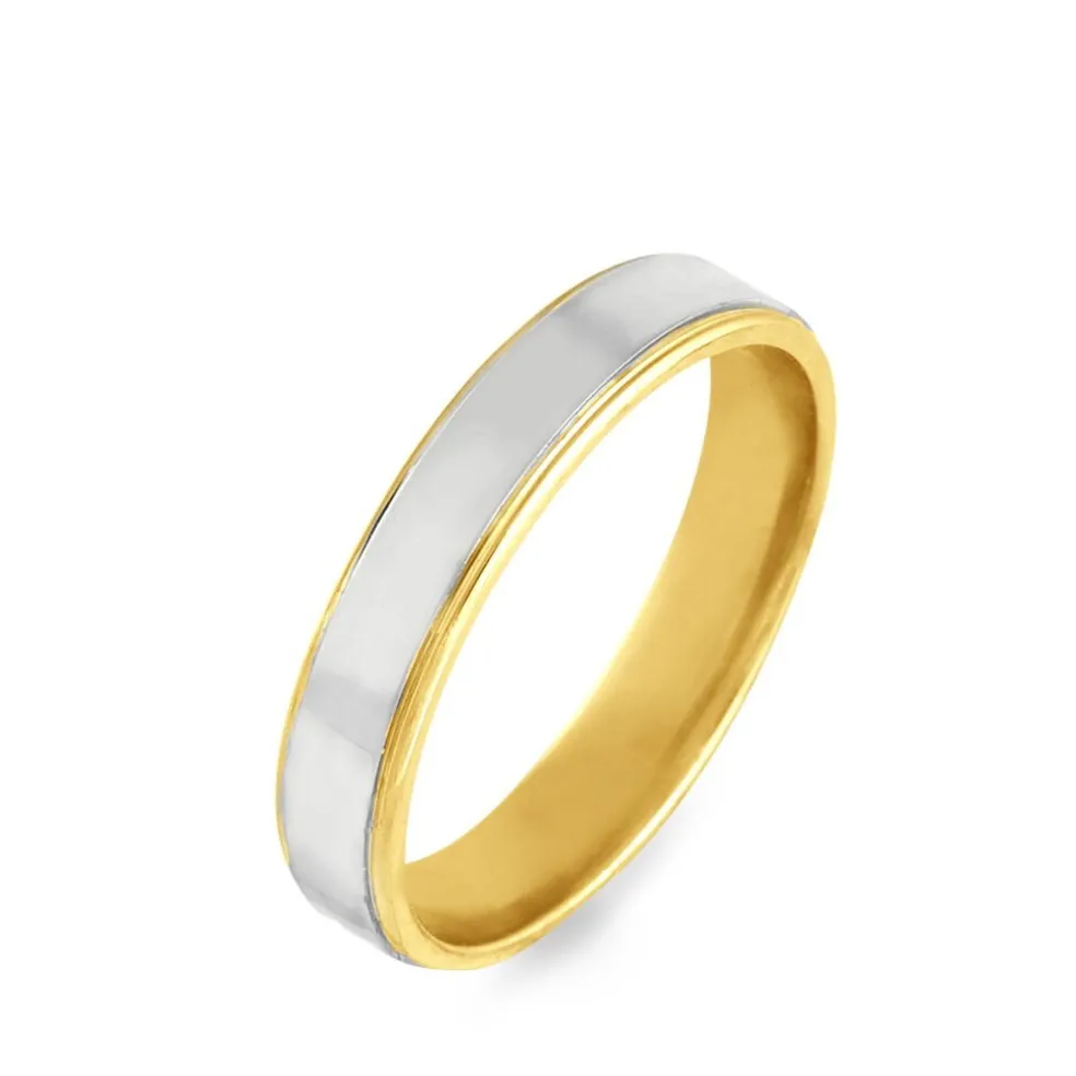 Alliance Beatrice Ruban Plat Or Bicolore