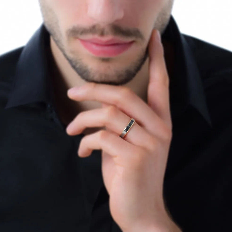 Alliance Beatrice Ruban Plat Or Bicolore