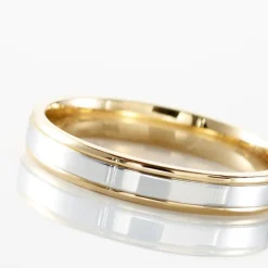 Alliance Beatrice Ruban Plat Or Bicolore