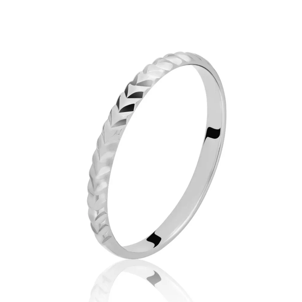 Alliance Calista Diamantee Demi Jonc Classique Or Blanc