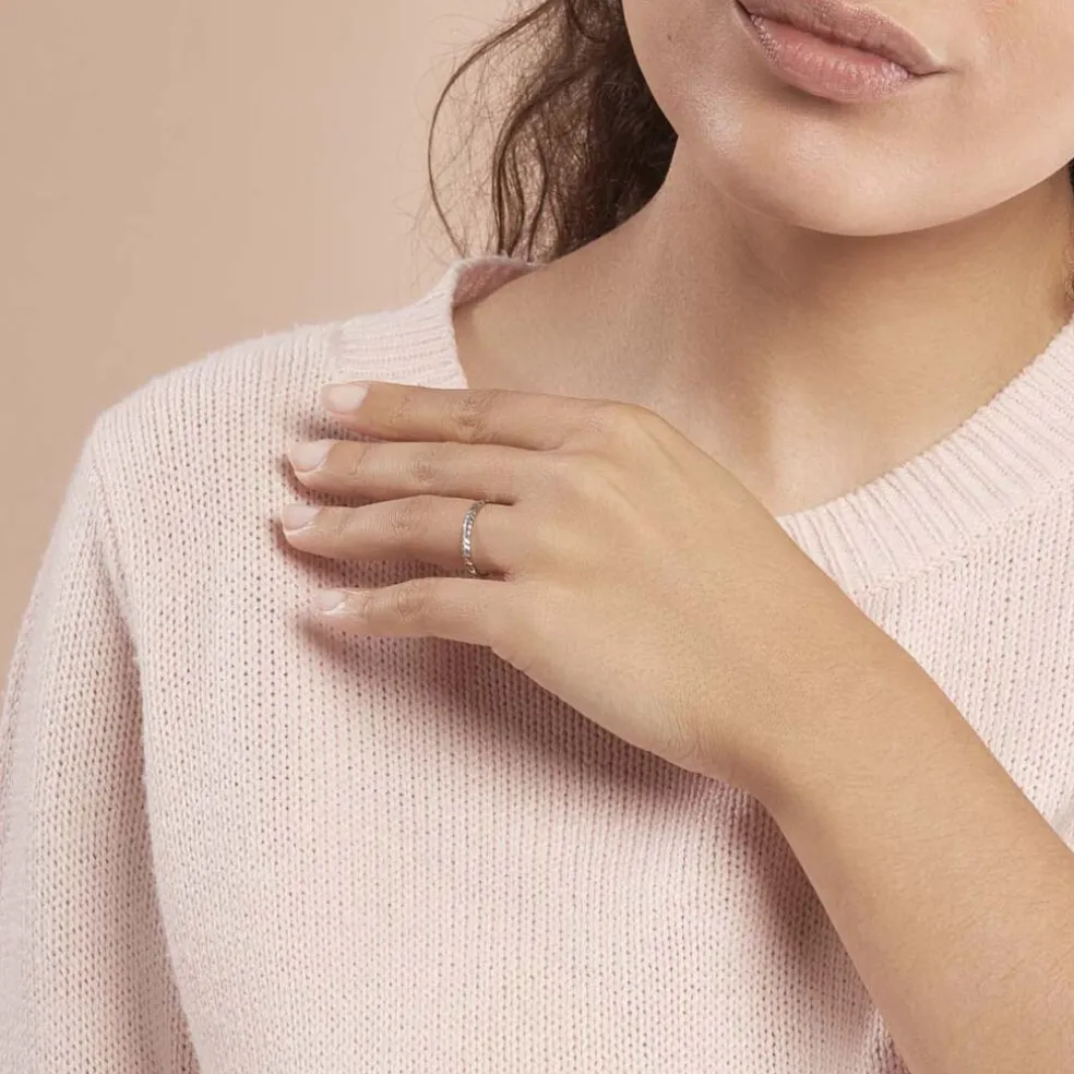 Alliance Calista Diamantee Demi Jonc Classique Or Blanc