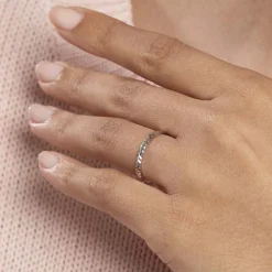 Alliance Calista Diamantee Demi Jonc Classique Or Blanc