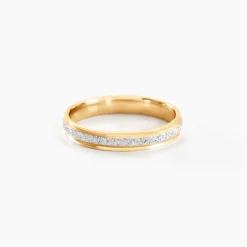 Alliance Caroline Sablee Ruban Plat Or Bicolore