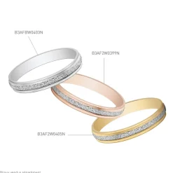 Alliance Caroline Sablee Ruban Plat Or Bicolore