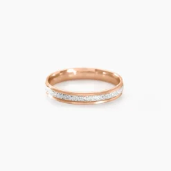 Alliance Caroline Sablee Ruban Plat Or Bicolore