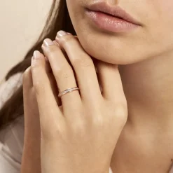 Alliance Caroline Sablee Ruban Plat Or Bicolore