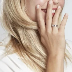 Alliance Cheryn Ruban Plat Argent Blanc