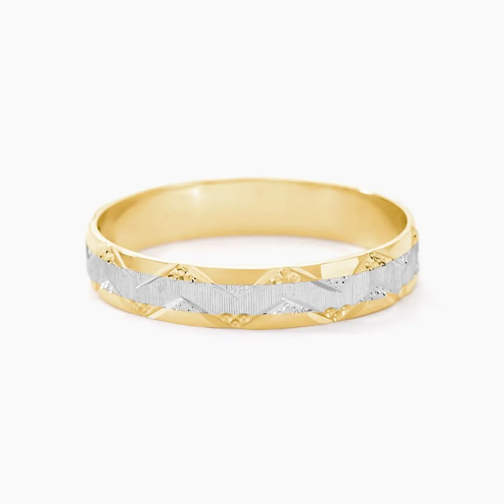 Alliance Clotilde Demi Jonc Classique Or Bicolore