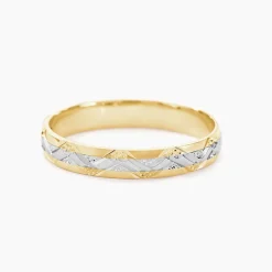 Alliance Clotilde Demi Jonc Classique Or Bicolore