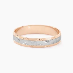 Alliance Clotilde Demi Jonc Classique Or Bicolore