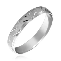 Alliance Clotilde Ruban Plat Or Blanc