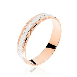 Alliance Clotilde Ruban Plat Or Bicolore