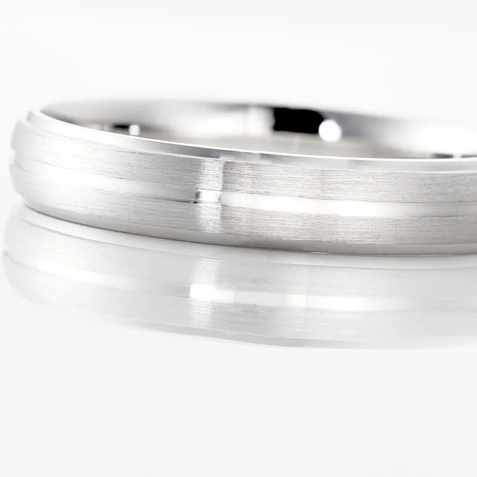 Alliance Damiana Ruban Plat Argent Blanc