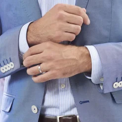 Alliance Damiana Ruban Plat Argent Blanc