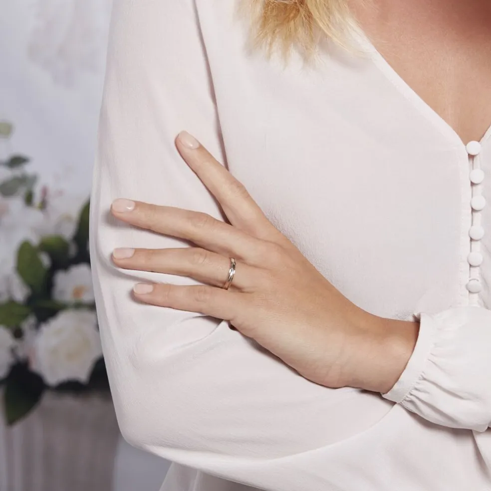 Alliance Daphna Ruban Plat Or Bicolore