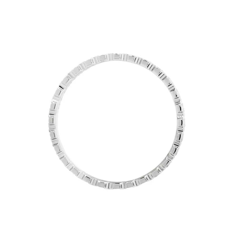 Alliance Dentelle 2 Rangs Diamantee Or Blanc