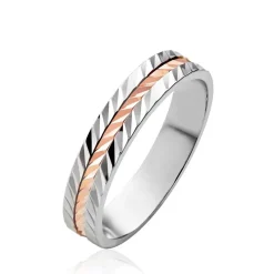 Alliance Diane Ruban Plat Or Bicolore