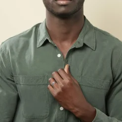 Alliance Dorianne Ruban Plat Argent Blanc