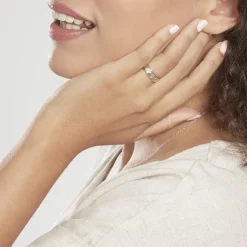 Alliance Effet Epi Mat Ruban Plat Or Bicolore