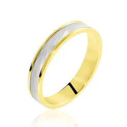 Alliance Effet Mat Ruban Plat Or Bicolore