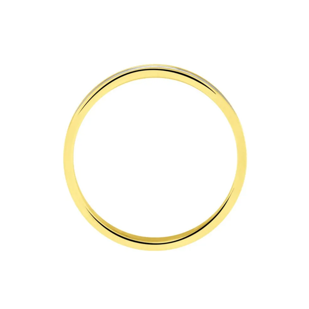 Alliance Effet Mat Ruban Plat Or Bicolore