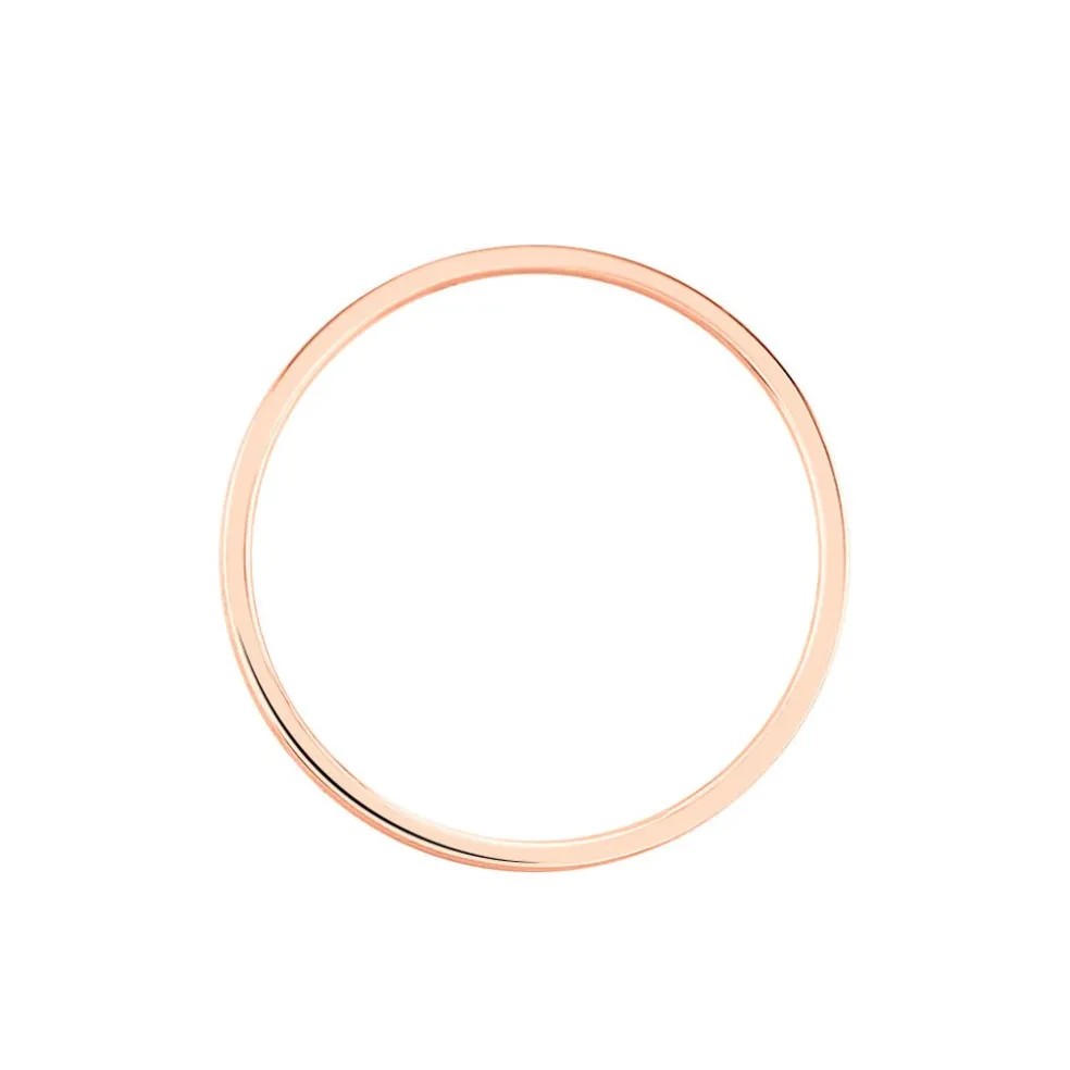 Alliance Effet Perle Ruban Plat Or Rose