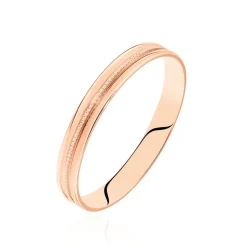 Alliance Effet Perle Ruban Plat Or Rose