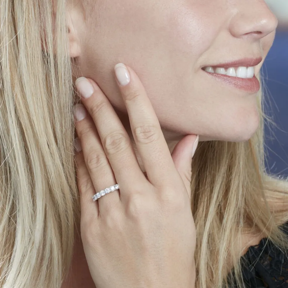 Alliance Eloisa Or Blanc Diamant Synthetique