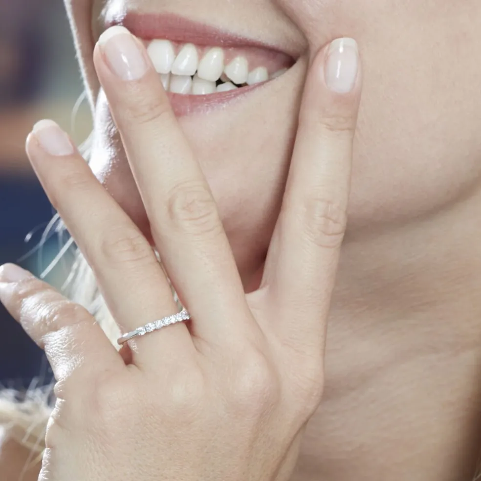 Alliance Eloisa Or Blanc Diamant Synthetique